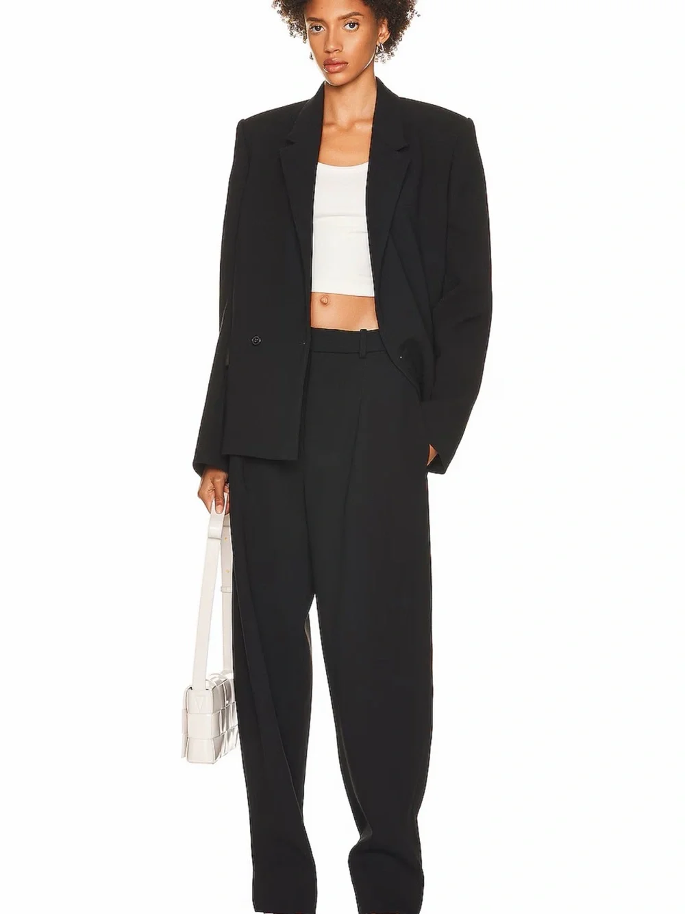 WARDROBE.NYC HB Blazer Double Breasted Wool Black Size M